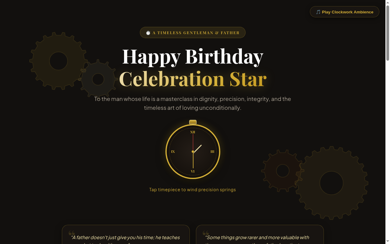 The Gentleman Watchmaker — Timeless Legacy Desktop Screenshot