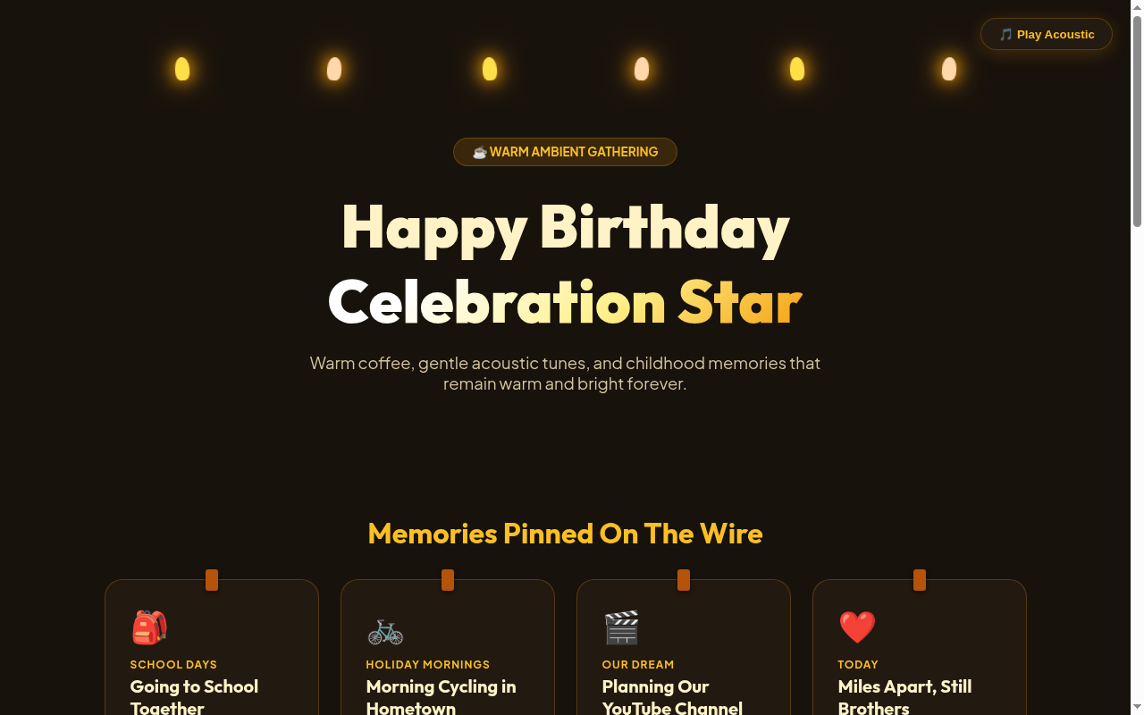 Fairy Lights Coffeehouse Desktop Screenshot