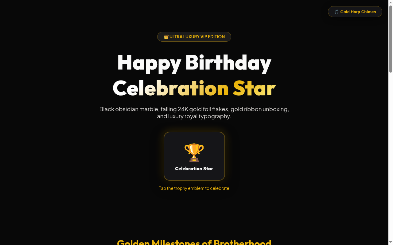Royale Black & 24K Gold VIP Desktop Screenshot
