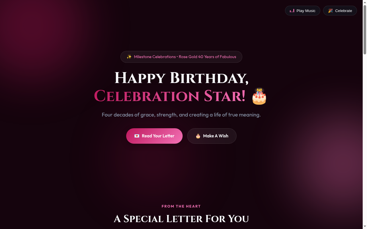 Rose Gold 40 Years of Fabulous Desktop Screenshot