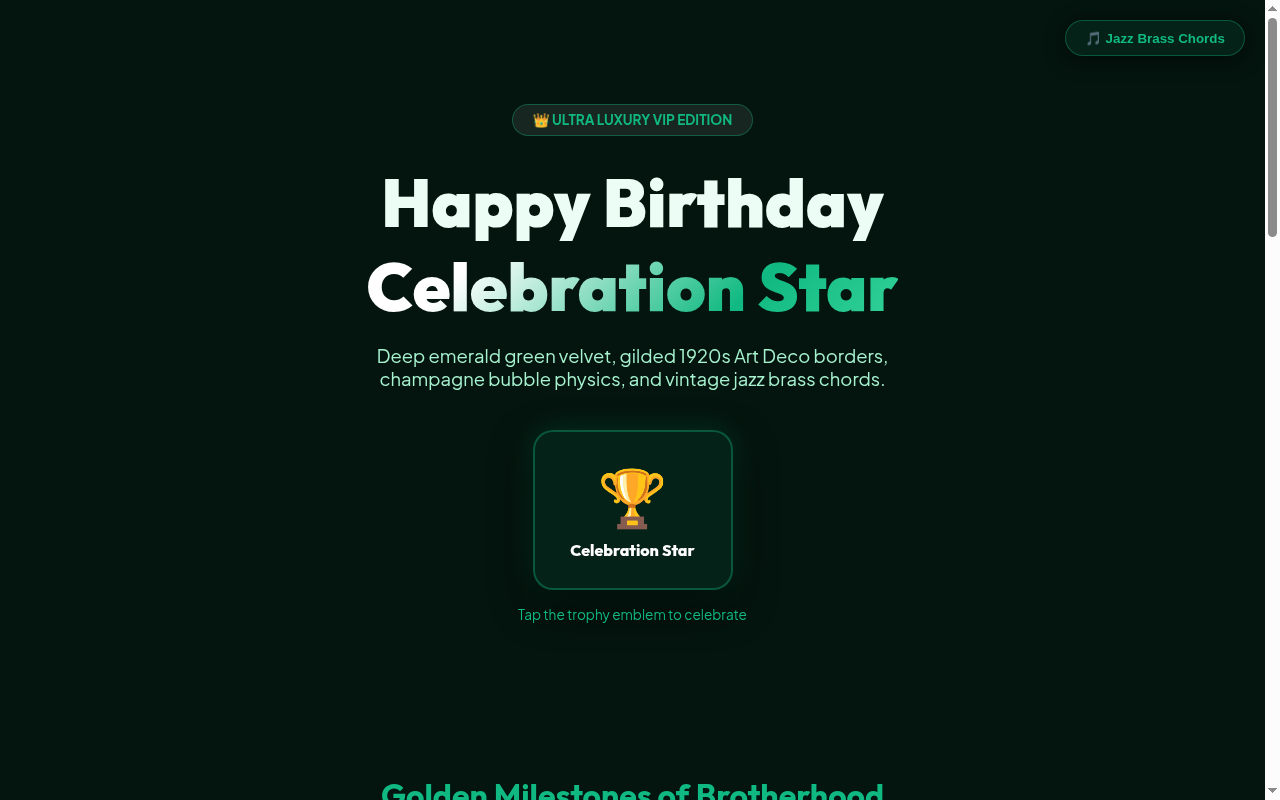 Emerald Gatsby Gala Desktop Screenshot