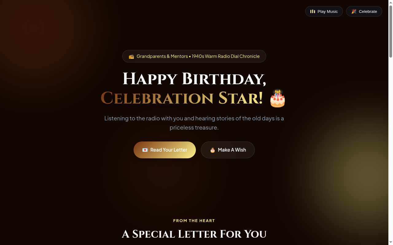 1940s Warm Radio Dial Chronicle Desktop Screenshot