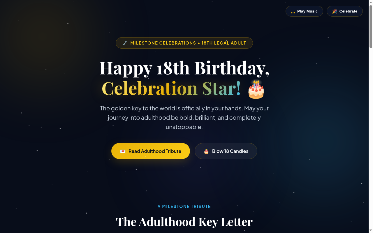 18th Legal Adult — Golden Key to the World Desktop Screenshot
