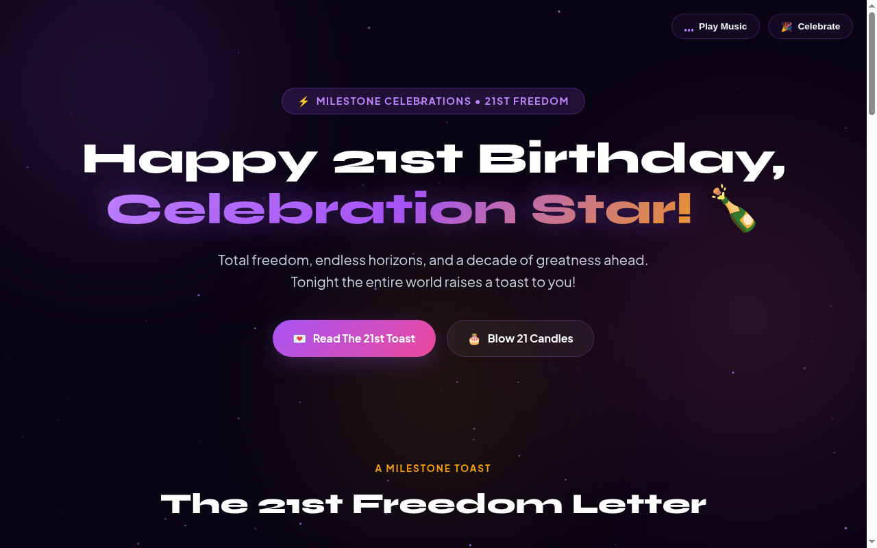 21st Freedom — Sovereign Horizon & Wild Ambition Desktop Screenshot