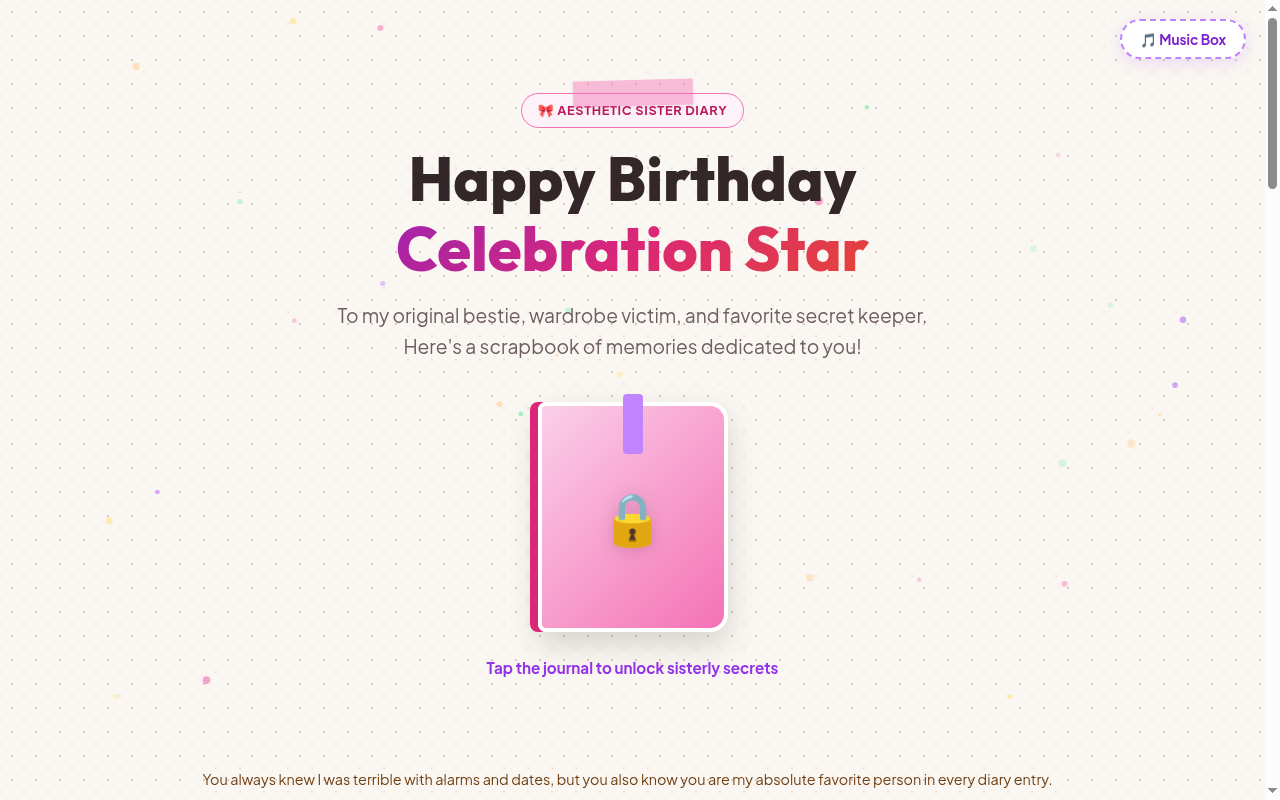 Aesthetic Diary: Pastel Scrapbook & Secret Keeper Desktop Screenshot