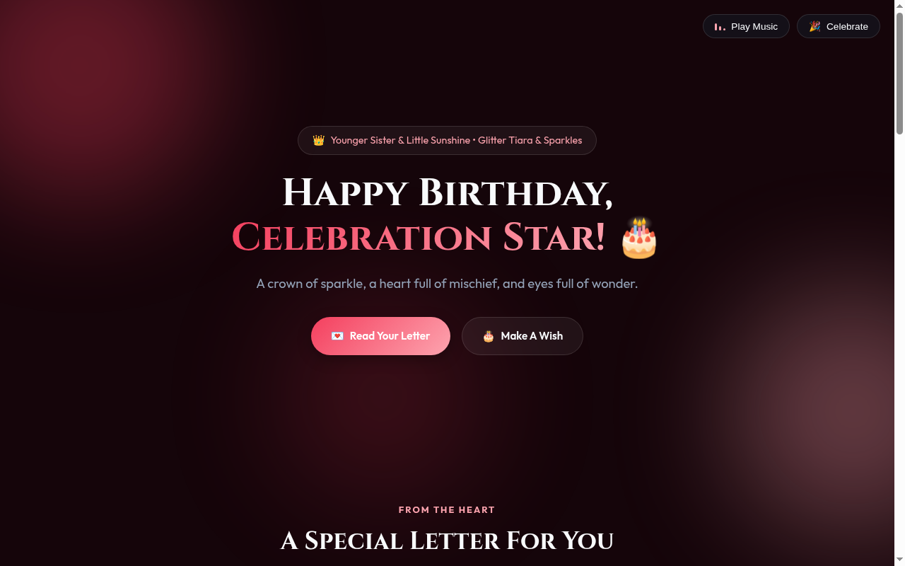 Glitter Tiara & Sparkles Desktop Screenshot