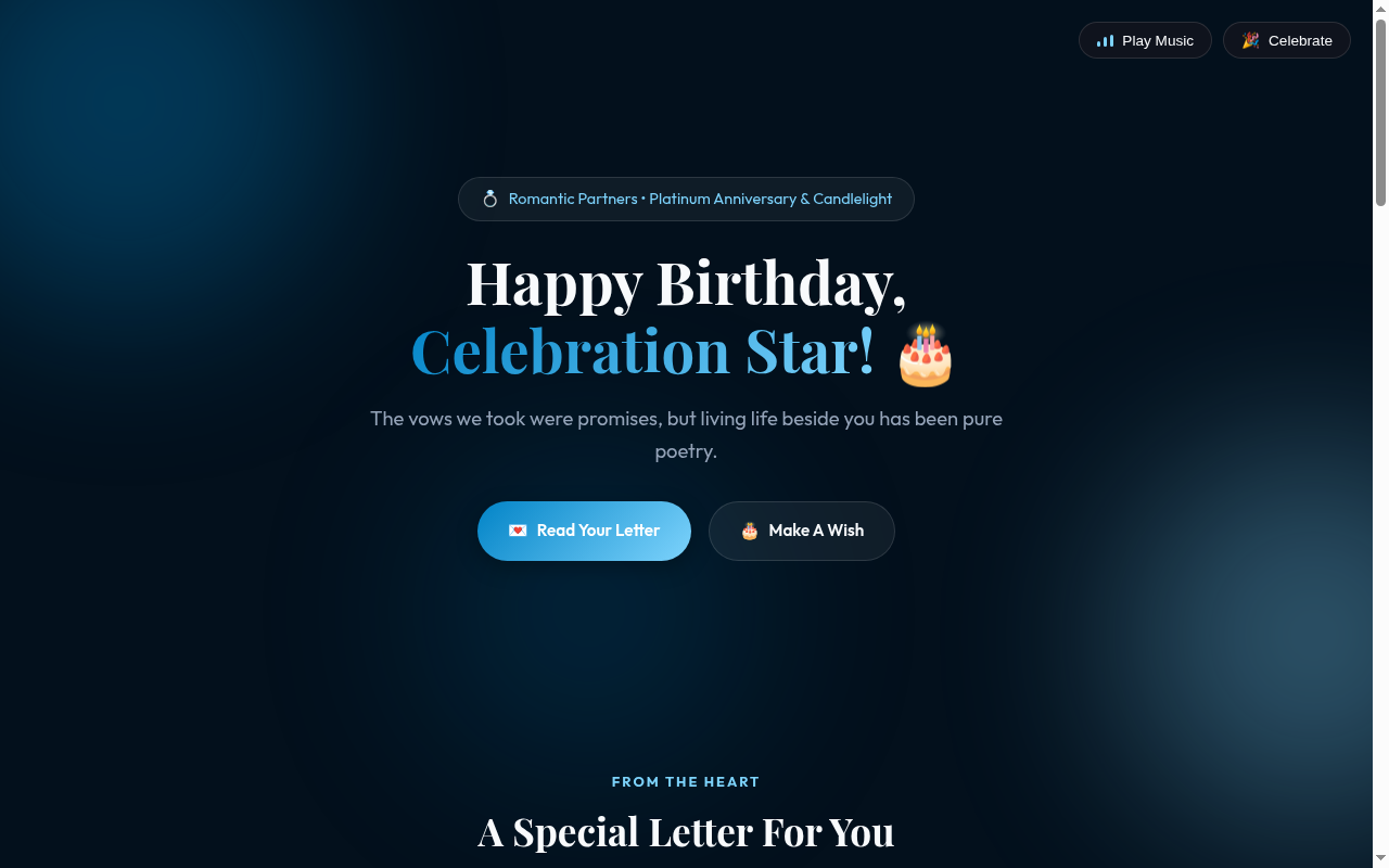 Platinum Anniversary & Candlelight Desktop Screenshot
